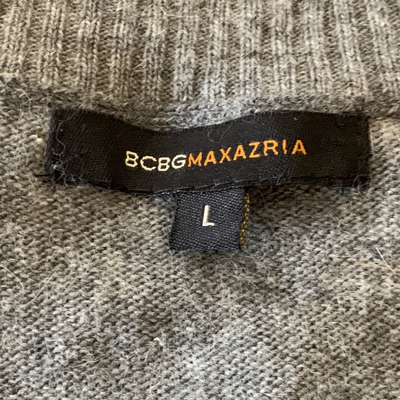 BCBG gray, long, thin, angora + wool sweater - Picture 4 of 6